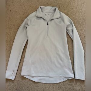 Under Armour Women's Light Gray Quarter-Zip Sweatshirt